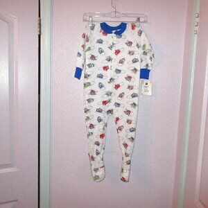 Vtg Carter's Fuzzy Blanket Sleeper Pajamas Size 3T Footed Fleece Sneakers NWT